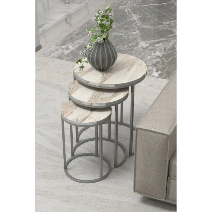 ZİGON SEHPA C LÜX GÜMÜŞ EFES