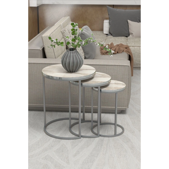 ZİGON SEHPA C LÜX GÜMÜŞ EFES