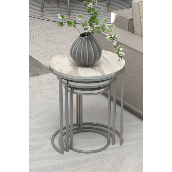 ZİGON SEHPA C LÜX GÜMÜŞ EFES