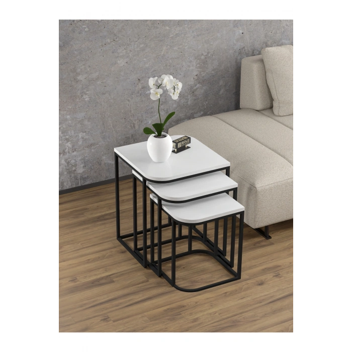 Zigon Sehpa Damla Beyaz