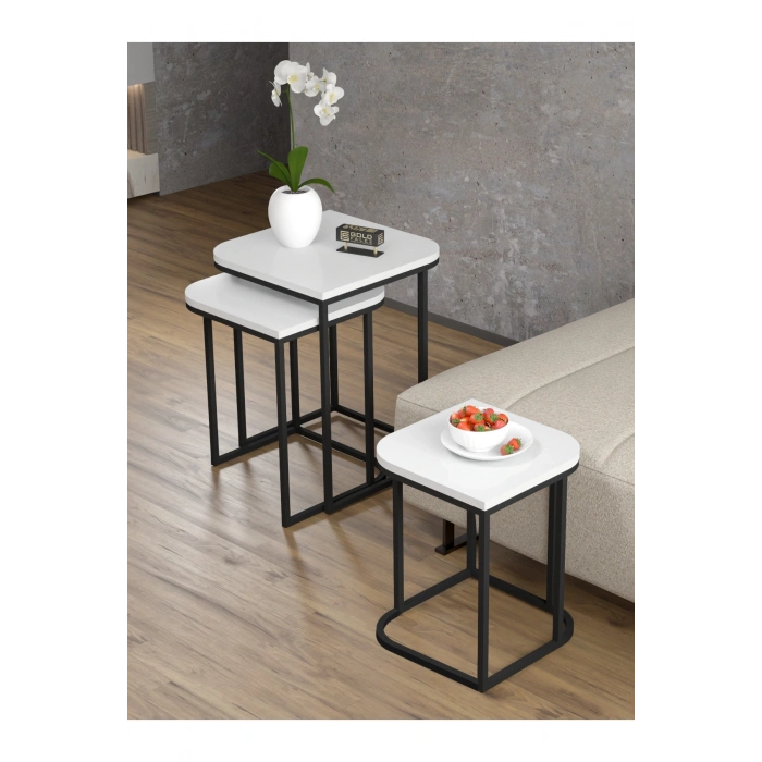 Zigon Sehpa Damla Beyaz