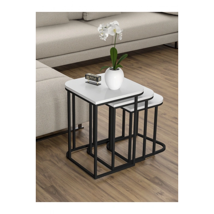 Zigon Sehpa Damla Beyaz