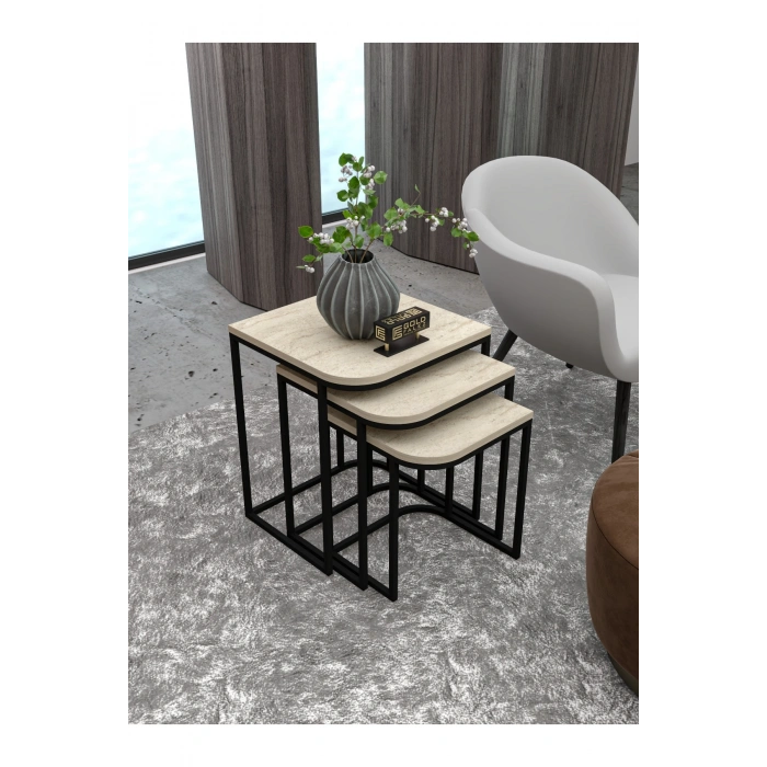 Zigon Sehpa Damla Traverten