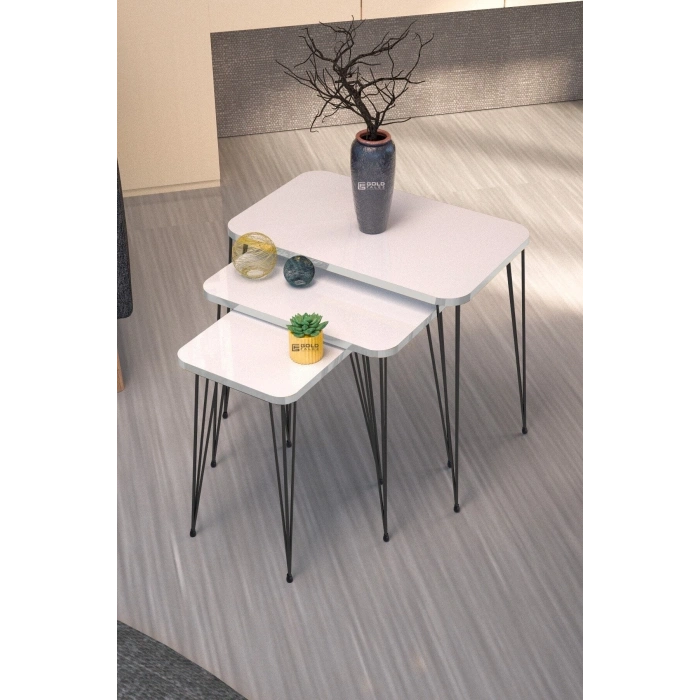 Zigon Sehpa Kr Beyaz Tel