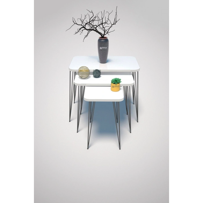 Zigon Sehpa Kr Beyaz Tel