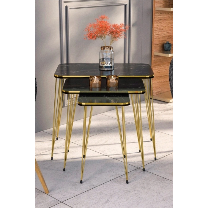 Zigon Sehpa Kr Çift Gold Bendir Tel