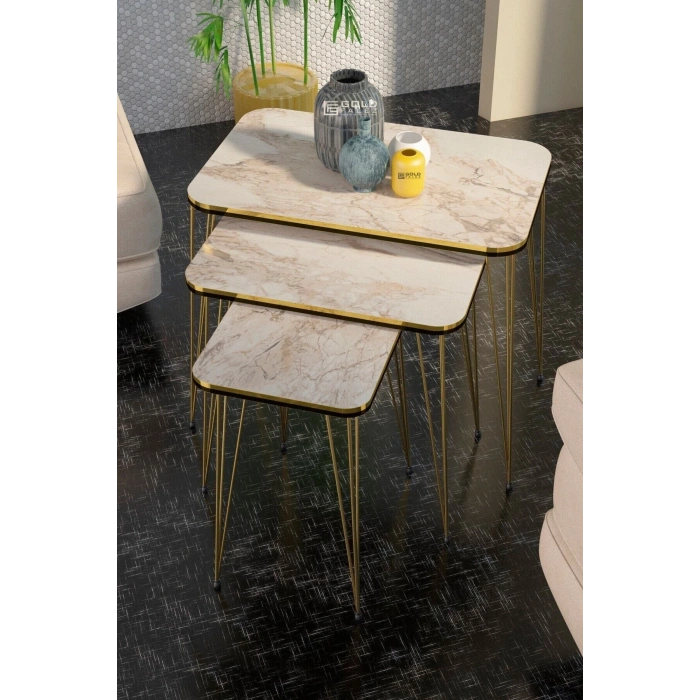 Zigon Sehpa Kr Çift Gold Efes Tel