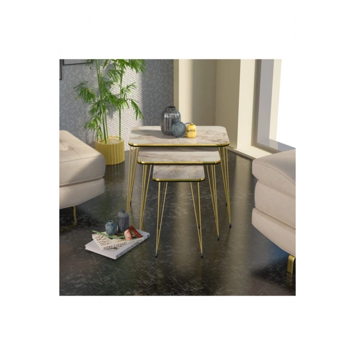 Zigon Sehpa Kr Çift Gold Efes Tel