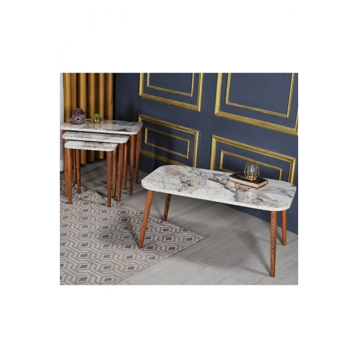 Zigon Sehpa Kr Ve Orta Sehpa Kr Torna Set Efes