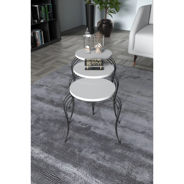 ZİGON SEHPA LÜKENS BEYAZ