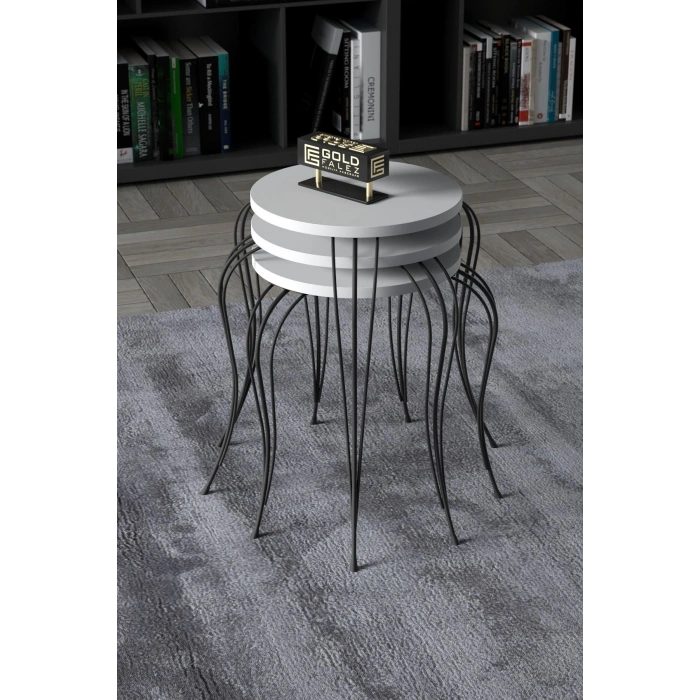 ZİGON SEHPA LÜKENS BEYAZ