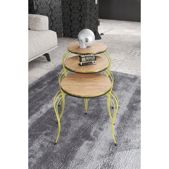 ZİGON SEHPA LÜKENS ÇİFT GOLD ATLANTİK ÇAM