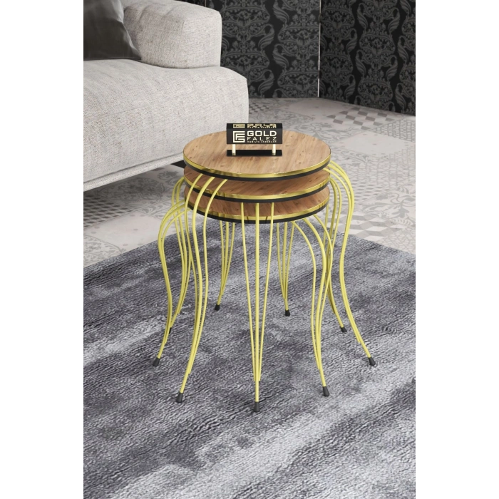 ZİGON SEHPA LÜKENS ÇİFT GOLD ATLANTİK ÇAM