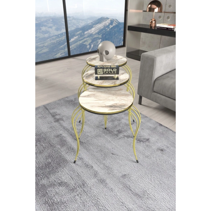 ZİGON SEHPA LÜKENS ÇİFT GOLD EFES