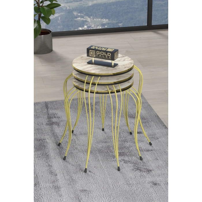 ZİGON SEHPA LÜKENS ÇİFT GOLD EFES