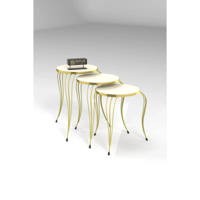 ZİGON SEHPA LÜKENS GOLD KREM