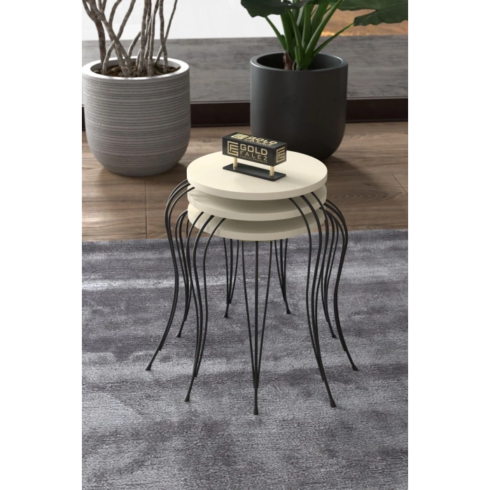 ZİGON SEHPA LÜKENS KREM