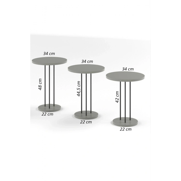Zigon Sehpa Terra Gold Ceviz Antrasit TRR01