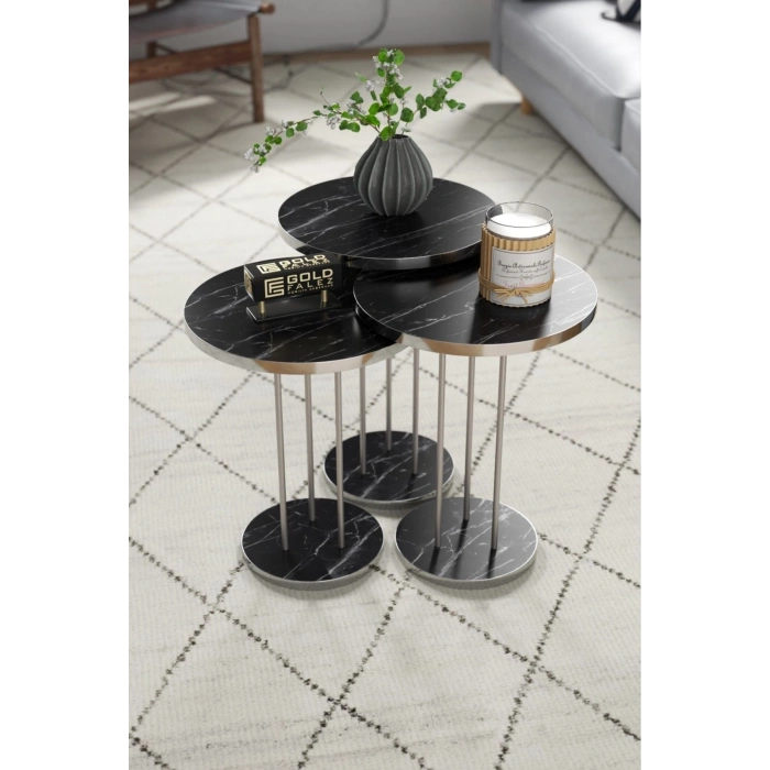 Zigon Sehpa Terra Gümüş Bendir