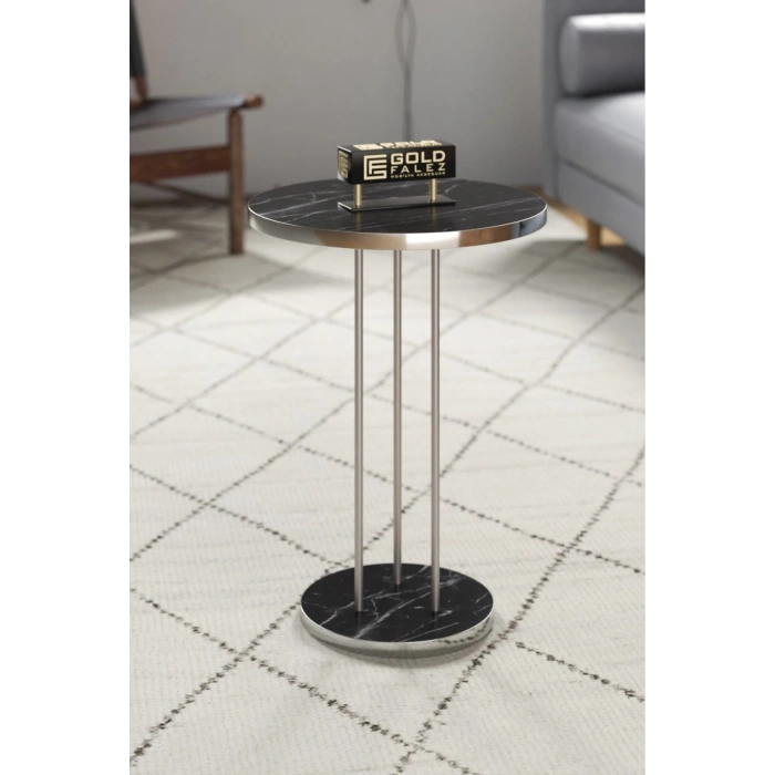 Zigon Sehpa Terra Gümüş Bendir