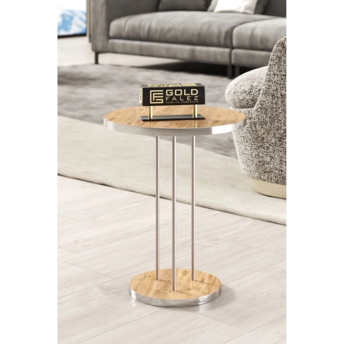 Zigon Sehpa Terra Gümüş Ceviz