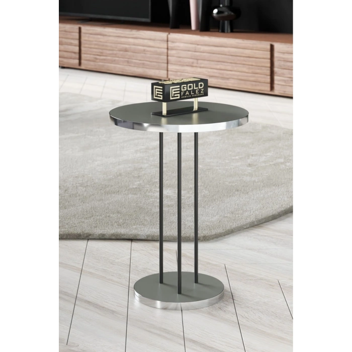 Zigon Sehpa Terra Gümüş Ceviz Antrasit