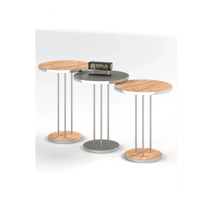 Zigon Sehpa Terra Gümüş Ceviz Antrasit