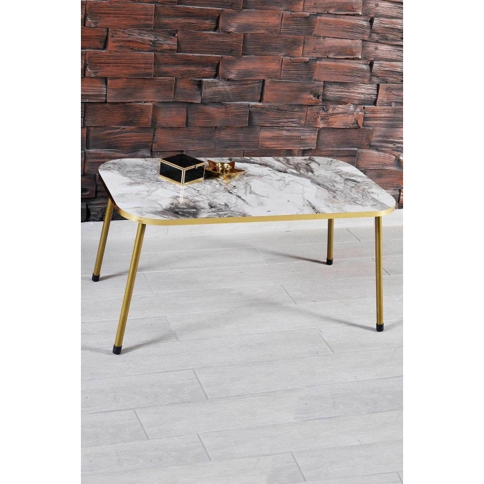 Zigon Sehpa Ve Orta Sehpa Kombin Set Altın Efes 3101