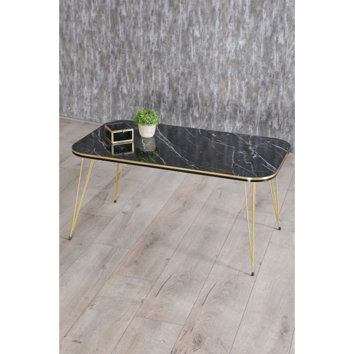 Zigon Sehpa ve Orta Sehpa Kr Set Çift Gold Bendir Tel