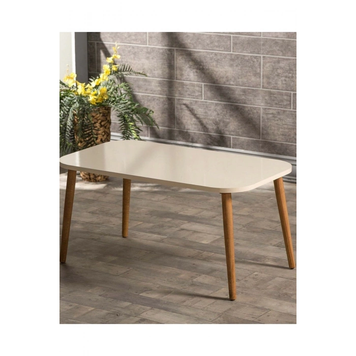 Zigon Sehpa Ve Orta Sehpa Kr Torna Krem Set 3008