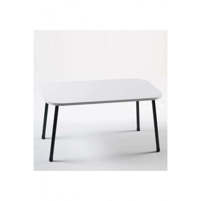 Zigon Sehpa Ve Orta Sehpa Set Kr Metal Beyaz