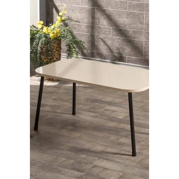 Zigon Sehpa  Ve Orta Sehpa Set Kr Metal Krem