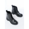 02-2003 Siyah Bağcıklı Fermuarlı Günlük Kadın Bot