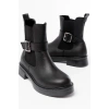 02-2004 Siyah Toka Aksesuarlı Lastikli Günlük Kadın Bot