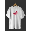1 Mayıs Emekçiler Günü Baskılı Oversize Bisiklet Yaka T-shirt - Beyaz
