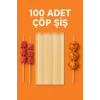 100 ADET BAMBU ÇÖP ŞİŞ & YANMAZ BAMBU ŞİŞ & 30 CM & AİRFRYER ÇÖP ŞİŞ