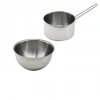 2 Parça Sütlük ve Sosluk Seti - 14 cm ve 17 cm - Paslanmaz Çelik