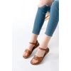 205-037 Taba Hakiki Deri Ortopedik Taban Kadın Sandalet