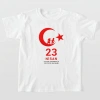 23 Nisan Çocuk Bayramı Baskılı Özel T-shirt - Beyaz