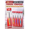 24 Adet Metal Uçlu Tırnak Törpüsü Blister Ambalajlı Profesyonel Manikür Törpüsü Seti