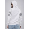 3 İplik Pamuklu Kapüşonlu Baskılı SweatShirt Hoodie - Beyaz