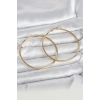 316L Çelik Gold Renk 60 mm Halka Kadın Küpe