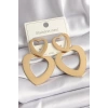 316L Çelik Gold Renk Kalp Model Kadın Küpe