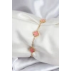 316L Çelik Gold Renk Pembe Baby Boy Yonca Kadın Bileklik