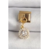 316L Çelik Gold Renk Sallantı Daire Zirkon Taşlı Nomination Charm
