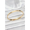 316L Çelik Gold Renk Zirkon Taşlı 65 mm İnce Kadın Kelepçe Bileklik