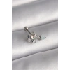 316L Çelik Gümüş Renk Zirkon Taşlı Sallantı Kalp Detay Tragus Piercing