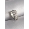 316L Çelik Gümüş Renk Zirkon Taşlı Tragus Piercing