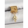 316L Çelik Sallantılı Deniz Kabuğu Model Gold Renk Nomination Charm