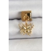 316L Çelik Sallantılı Zirkon Taşlı Kelebek Model Gold Renk Nomination Charm